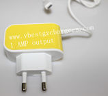 Αρκετά κίτρινος νέων προϊόντων που γίνεται στον υλικό φορτιστή ταξιδιού iphone της Apple ABS της Κίνας