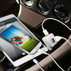 iPhone 6 συν τον προσαρμοστή φορτιστών αυτοκινήτων γαλαξιών S6 S5 S4 USB της Samsung με το λιμένα 4